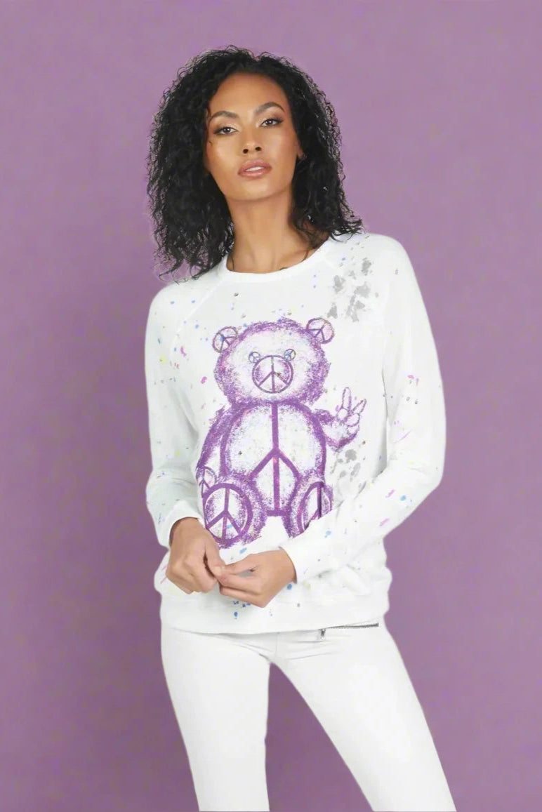 Lauren Moshi Darby Peace Teddy Pullover