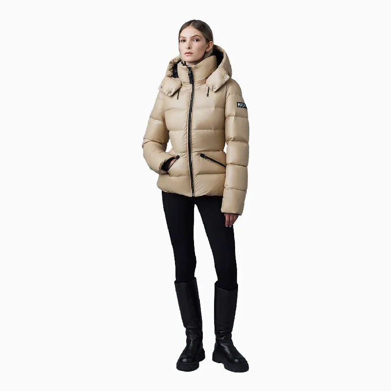 Women's MADALYN Lustrous Light Down Jacket With Hood