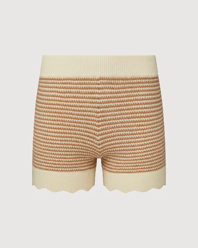 Rachel Parcell | Scallop Pull On Short | Tan