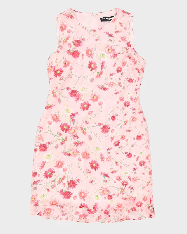 Karl Lagerfeld Pink Patterned Dress - S