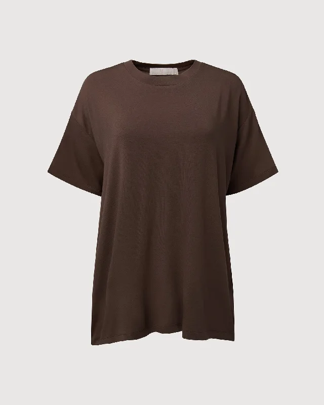 Rachel Parcell | Oversized T-shirt | Cocoa Brown