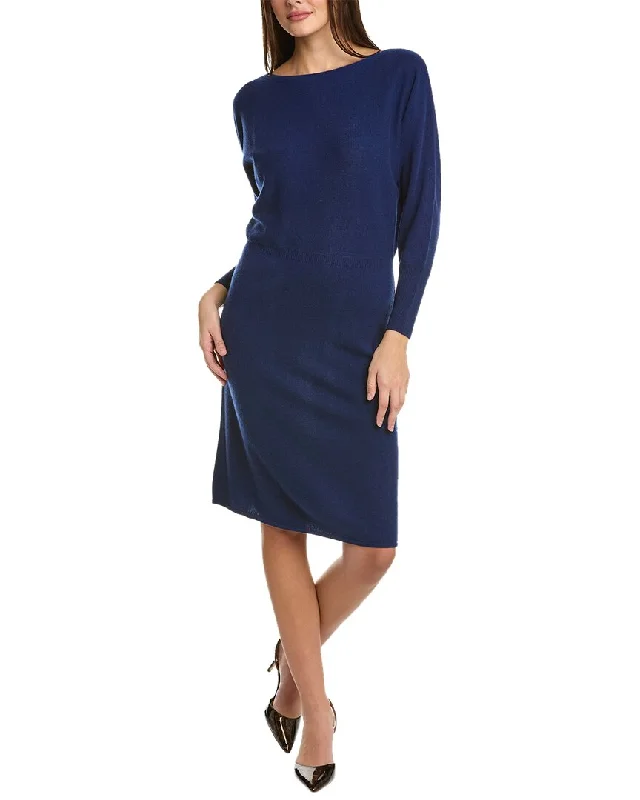 sofiacashmere Off-the-Shoulder Cashmere Dress