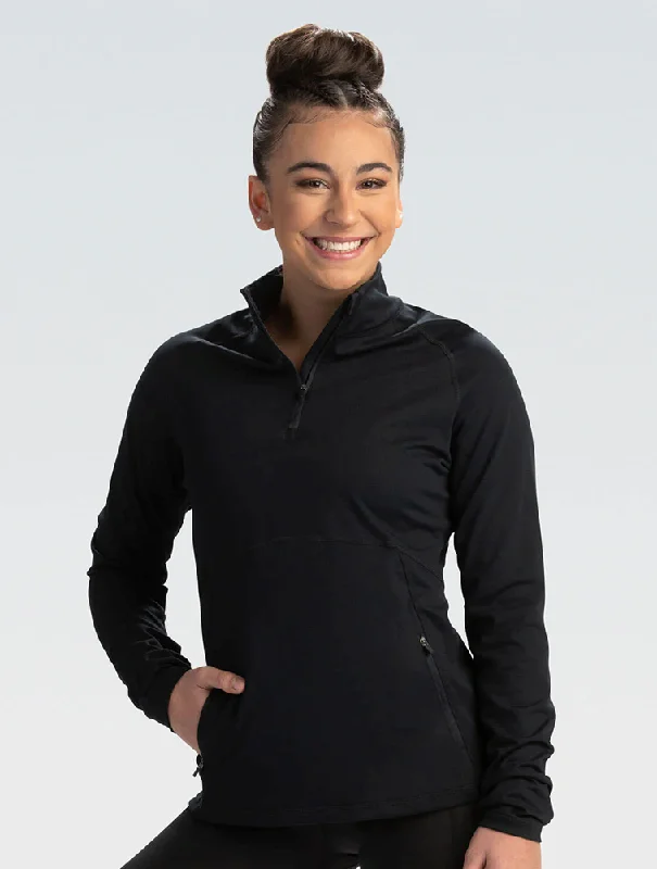 Fitted Quarter Zip With Pockets