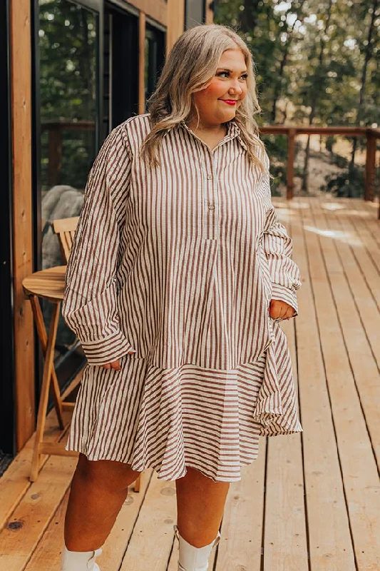 Stripe A Pose Mini Dress Curves