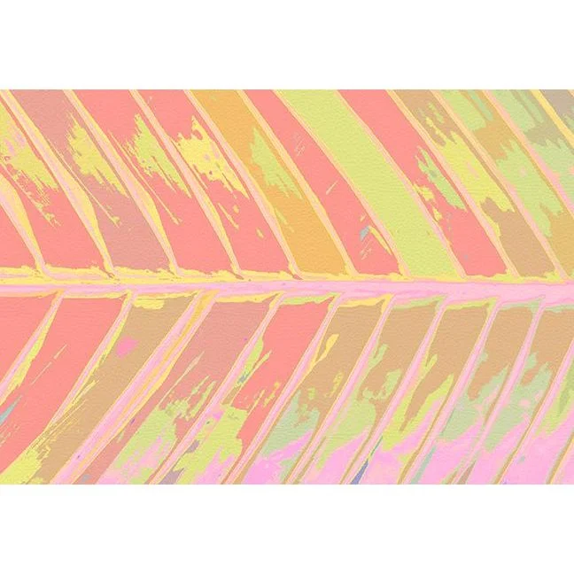 Tropical Leaf Pink Rectangle Placemats Set of 4