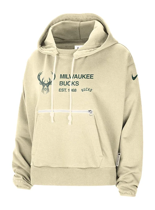 Women's Nike Courtside 2024-25 Club Milwaukee Bucks Hooded Sweatshirt