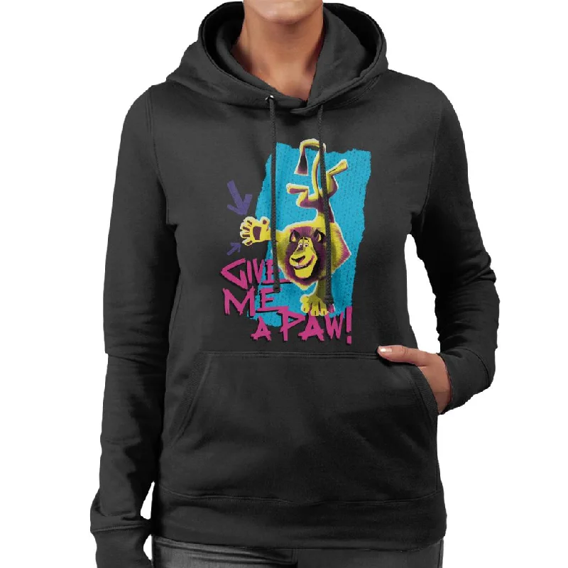 Madagascar Alex Give Me A Paw Women's Hooded Sweatshirt