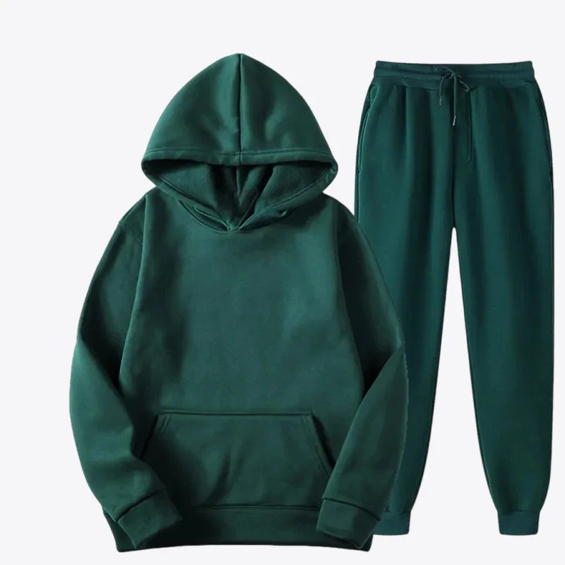 Emerald Forest 2 Pcs Fleece 100% Cotton Womens Hoodie & Pants Set