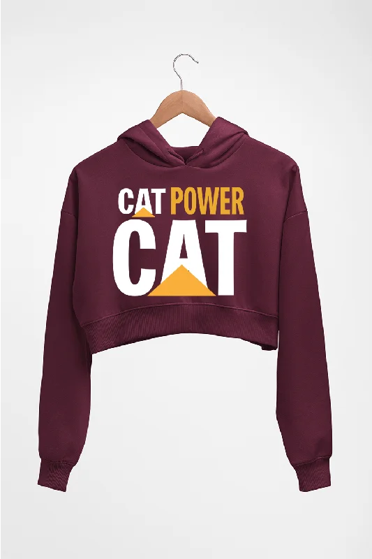 Cat Power Crop HOODIE FOR WOMEN