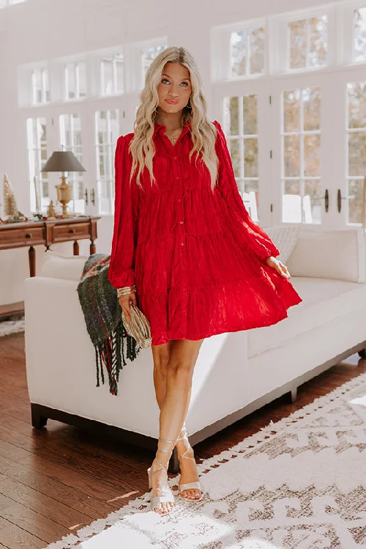 Mistletoe And Magic Velvet Mini Dress