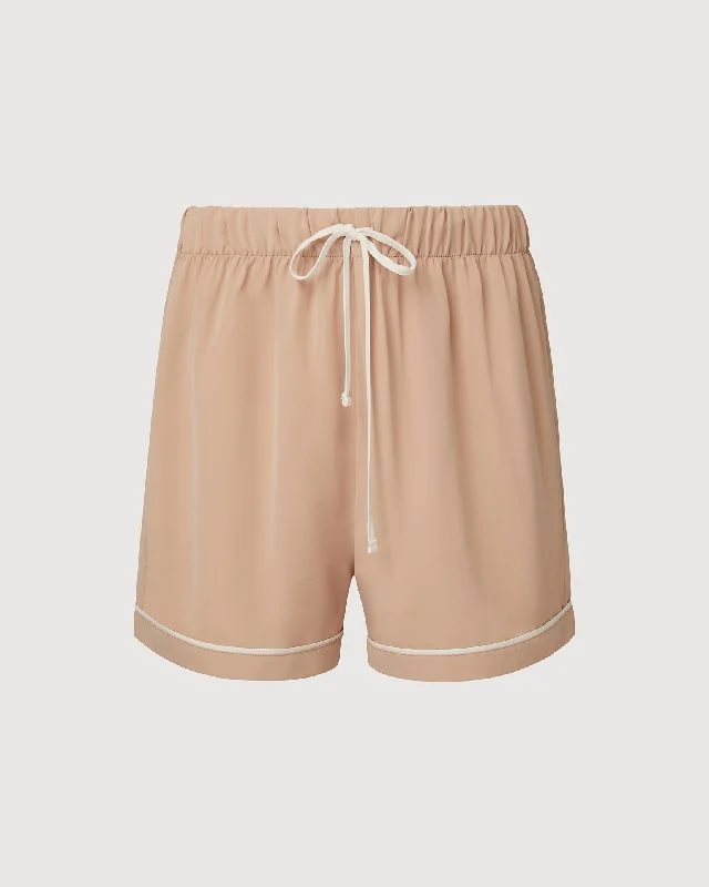 Rachel Parcell | Pull On Woven Short | Tan