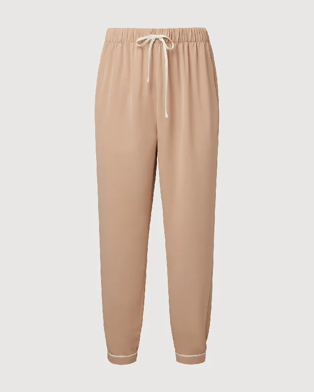 Rachel Parcell | Pull On Woven Jogger | Tan