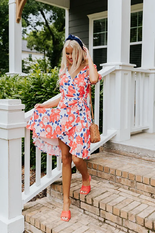 Hopeful Love Floral Wrap Dress