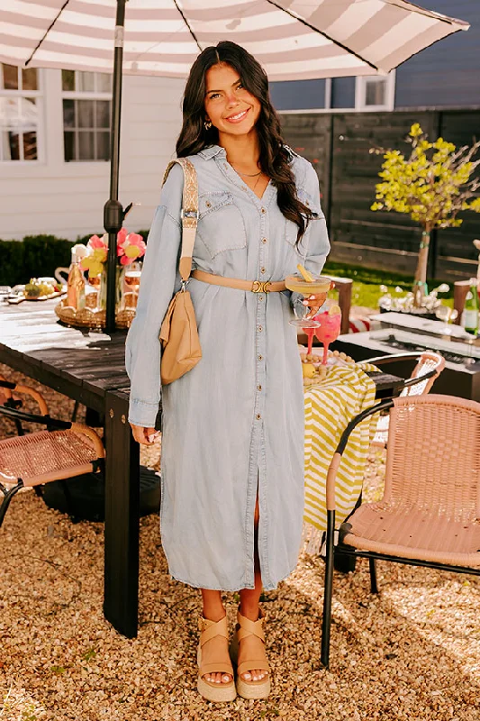 Street Chic Chambray Maxi Dress