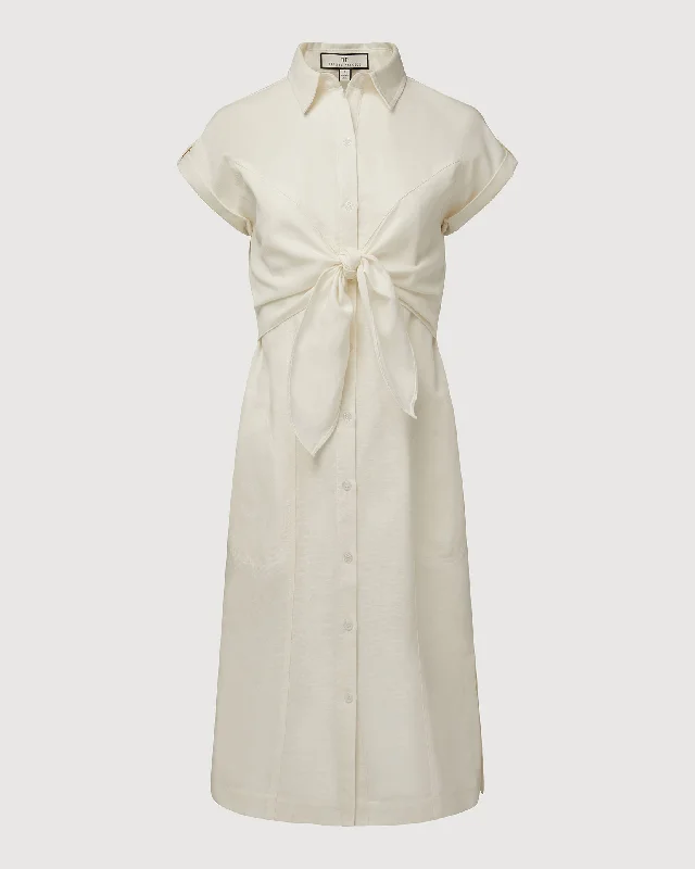 Rachel Parcell | Tie Front Midi Dress | White