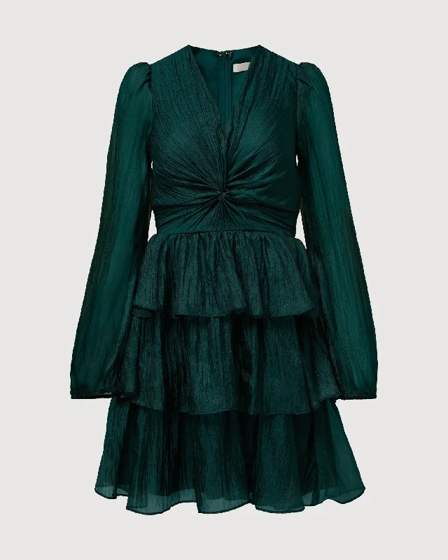 Rachel Parcell | Twisted Ruffle Mini Dress | Green