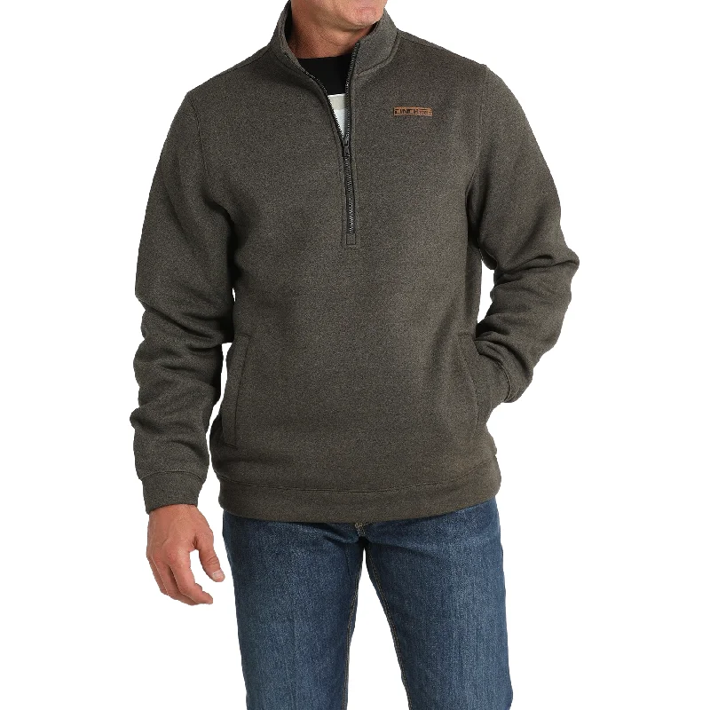 Cinch Men's 1/2 Zip Brown Pullover MWK1913002